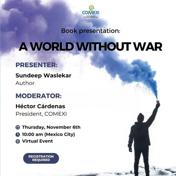 BOOK PRESENTATION: “A WORLD WITHOUT WAR”
