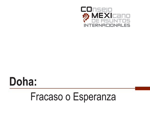 DOHA: FRACASO O ESPERANZA