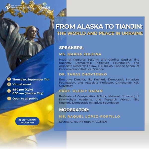 FROM ALASKA TO TIANJIN: THE WORLD AND PEACE IN UKRAINE