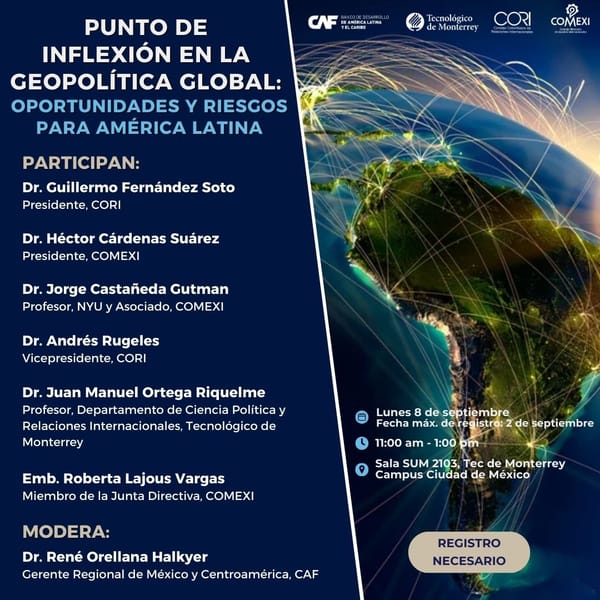 PUNTO DE INFLEXIÓN EN LA GEOPOLÍTICA GLOBAL: OPORTUNIDADES Y RIESGOS PARA AMÉRICA LATINA