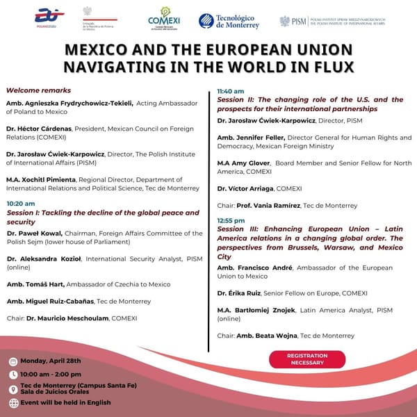 MEXICO AND THE EUROPEAN UNION NAVIGATING THE WORLD IN FLUX