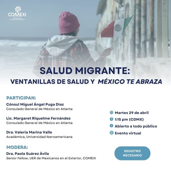 SALUD MIGRANTE: VENTANILLAS DE SALUD Y "MÉXICO TE ABRAZA"