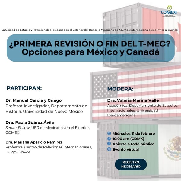 ¿Primera revisión o fin del T-MEC? Opciones para México y Canadá
